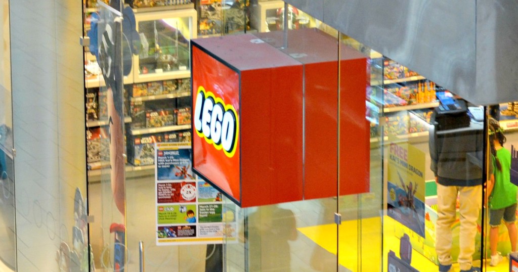 LEGO sign on the front of a store