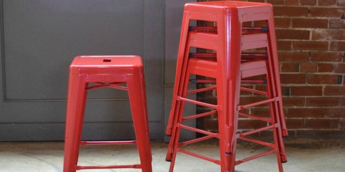 Metal Bar Stool Sets as low as $16 Shipped Per Stool | Available in 4 Colors