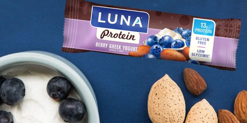 Amazon: 12 LUNA Greek Yogurt Protein Bars Only $6.95 Shipped (Just 58¢ Per Bar) & More