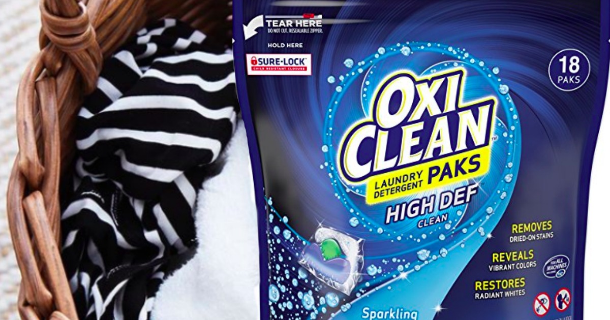 Amazon OxiClean HD Laundry Detergent 18 Pack Only 2.72 Shipped
