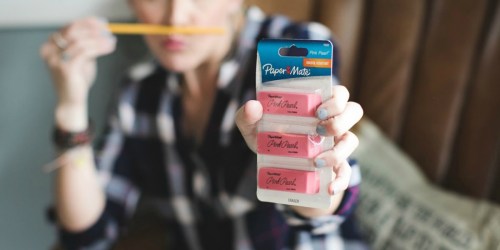 Paper Mate Large Pink Erasers 12-Pack Only $4.29 – Just 36¢ Each