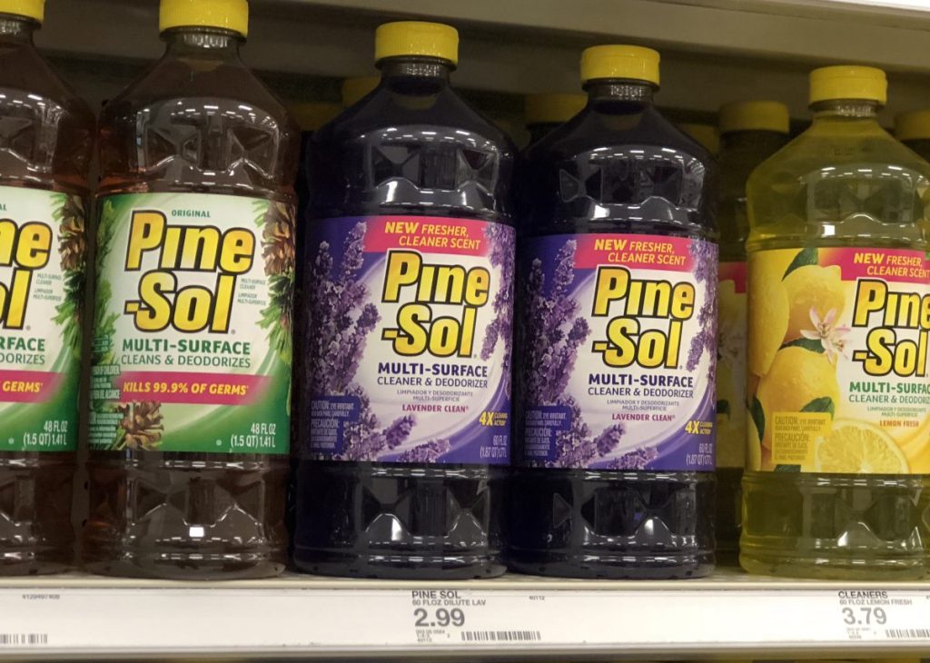 Pine Sol on store shelf