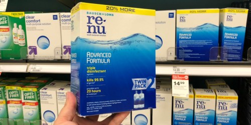 TWO Renu Contact Lens Solution Twin Packs Only $14.98 After Target Gift Card ($3.75 Per Bottle)