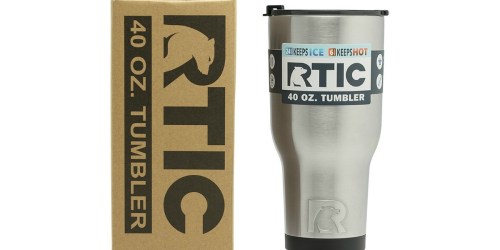 Amazon: RTIC Double Wall Stainless Steel 40oz Tumbler ONLY $7.55 – Great Reviews