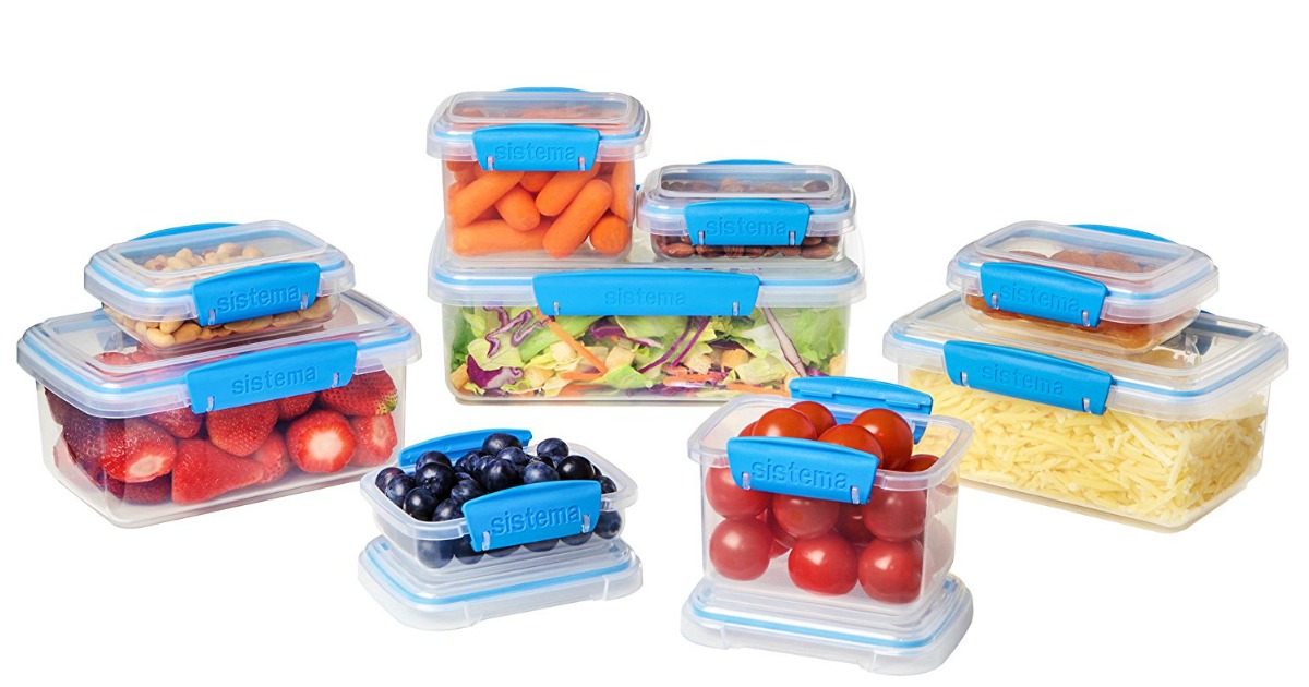 Amazon 18Piece Sistema Food Storage Containers Only 16.99