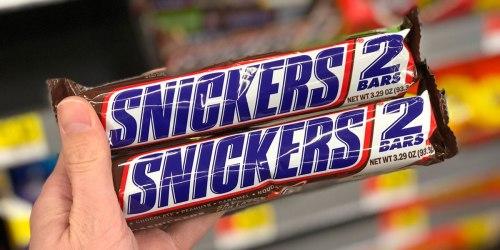 New $0.50/2 Snickers Bars Coupon = LARGE Candy Bars Just $1.03 Each at Walmart + More