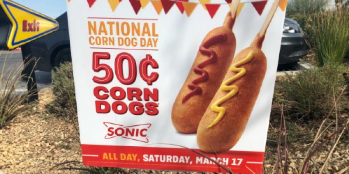 Sonic Drive-In Corn Dogs Only 50¢ (March 17th Only)