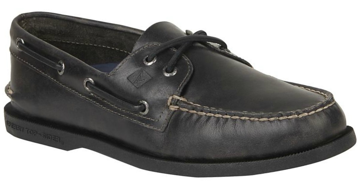 all black sperry boat shoes