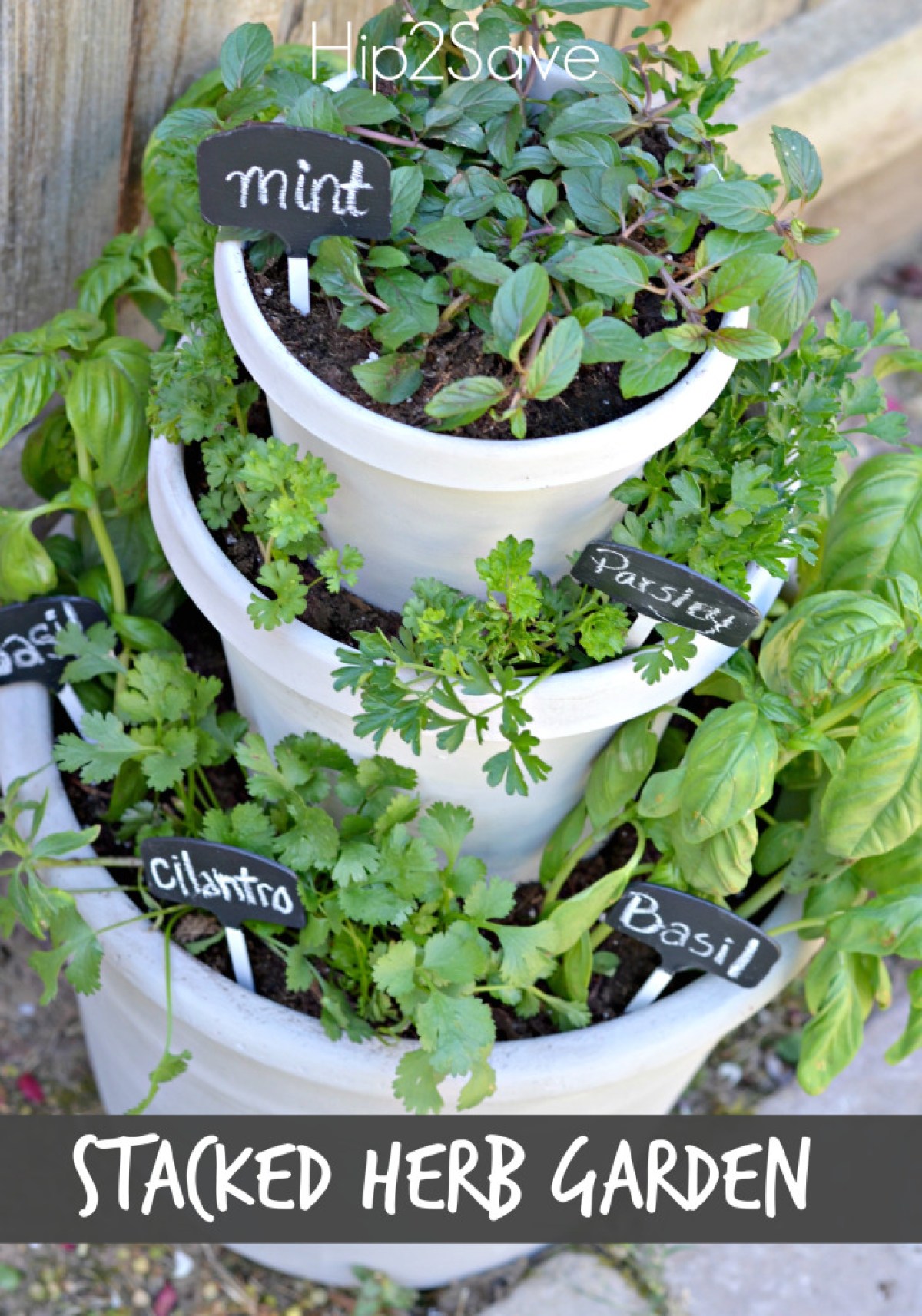 DIY herb stacked garden