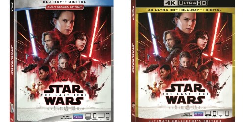 Star Wars The Last Jedi Blu-ray + Digital Copy Just $22.99 to Pre-Order + More