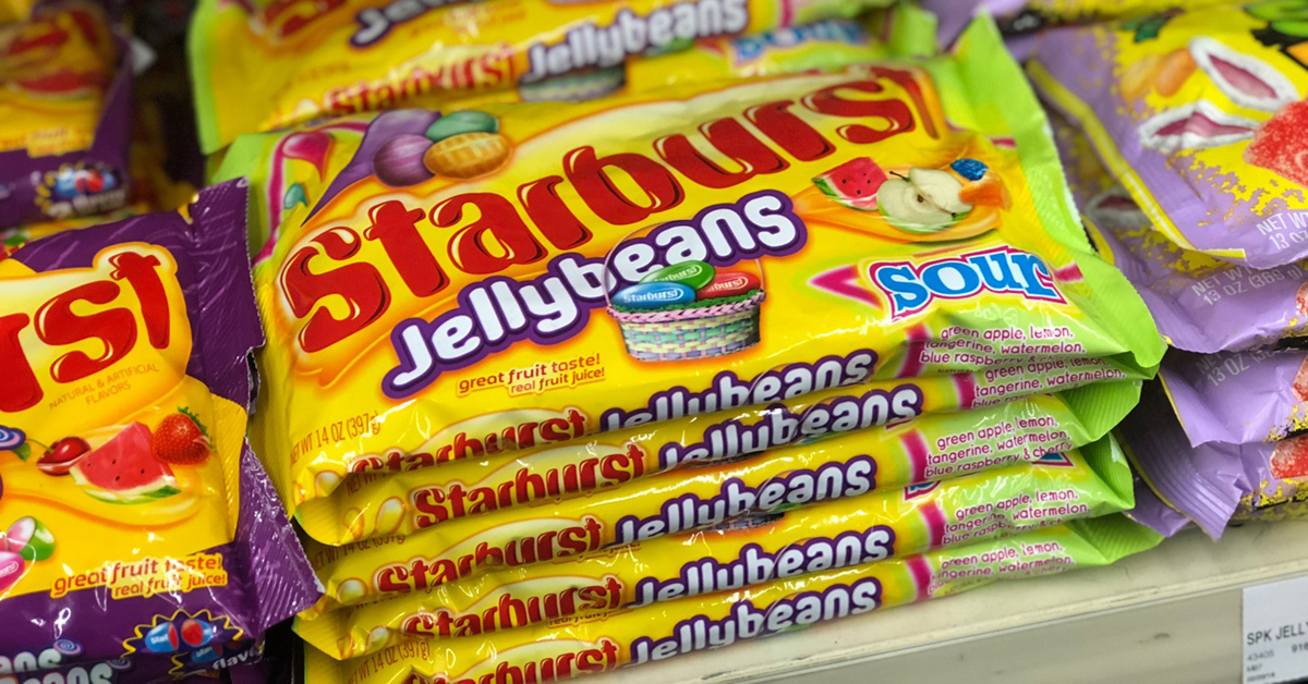bags of Starburst jelly beans