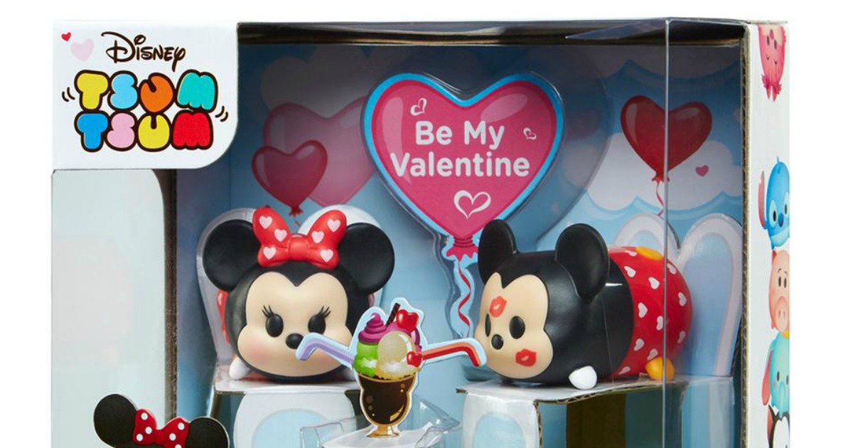 tsum tsum valentine's day mickey and minnie tsweeties gift set