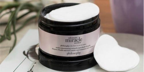 50% off Philosophy Ultimate Miracle Worker Oil and 120-Count Pads + Free Shipping