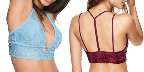 TWO Victoria’s Secret Velvet Bralettes AND TWO Panties Only $50 Shipped
