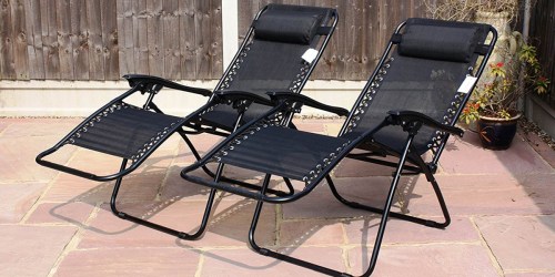 TWO Zero Gravity Lounge Chairs Only $39.99 Shipped (Just $20 Each)
