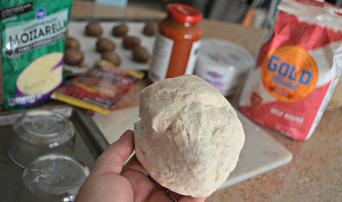 The dough is so easy and uses only two ingredients.