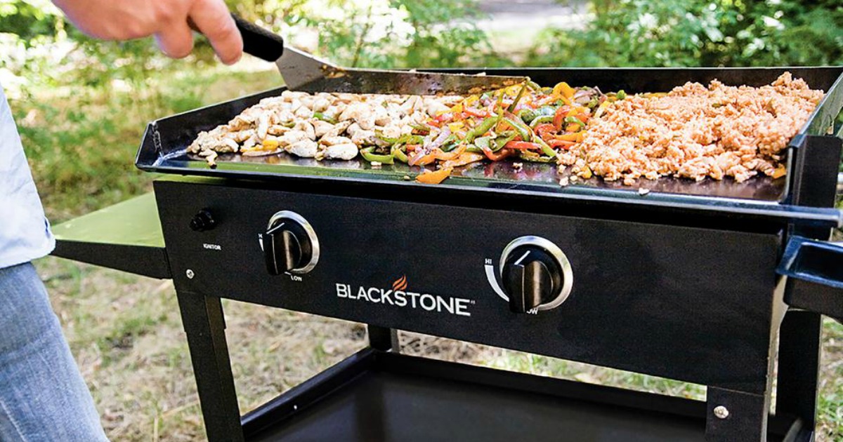 Blackstone 28inch Outdoor 2-Burner Propane Gas Grill with Griddle Top