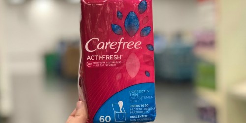 NEW $3/2 Carefree & Stayfree Liners or Pads Coupon | 60-Count Liners Only $1.49 at Target (Regularly $3)