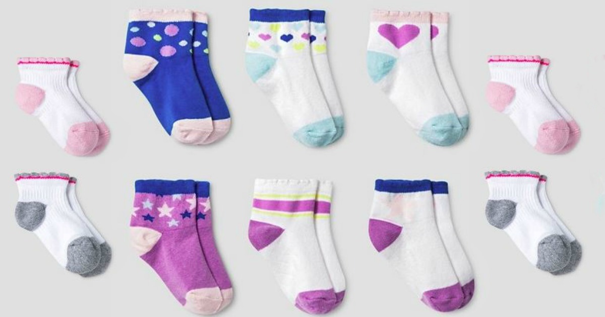 Cat & Jack Toddler & Baby Girls 6Pack Socks Only 2.51 (Regularly 6.29)