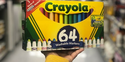 Crayola Washable Markers 64-Count Box ONLY $6.62 (Regularly $20+)