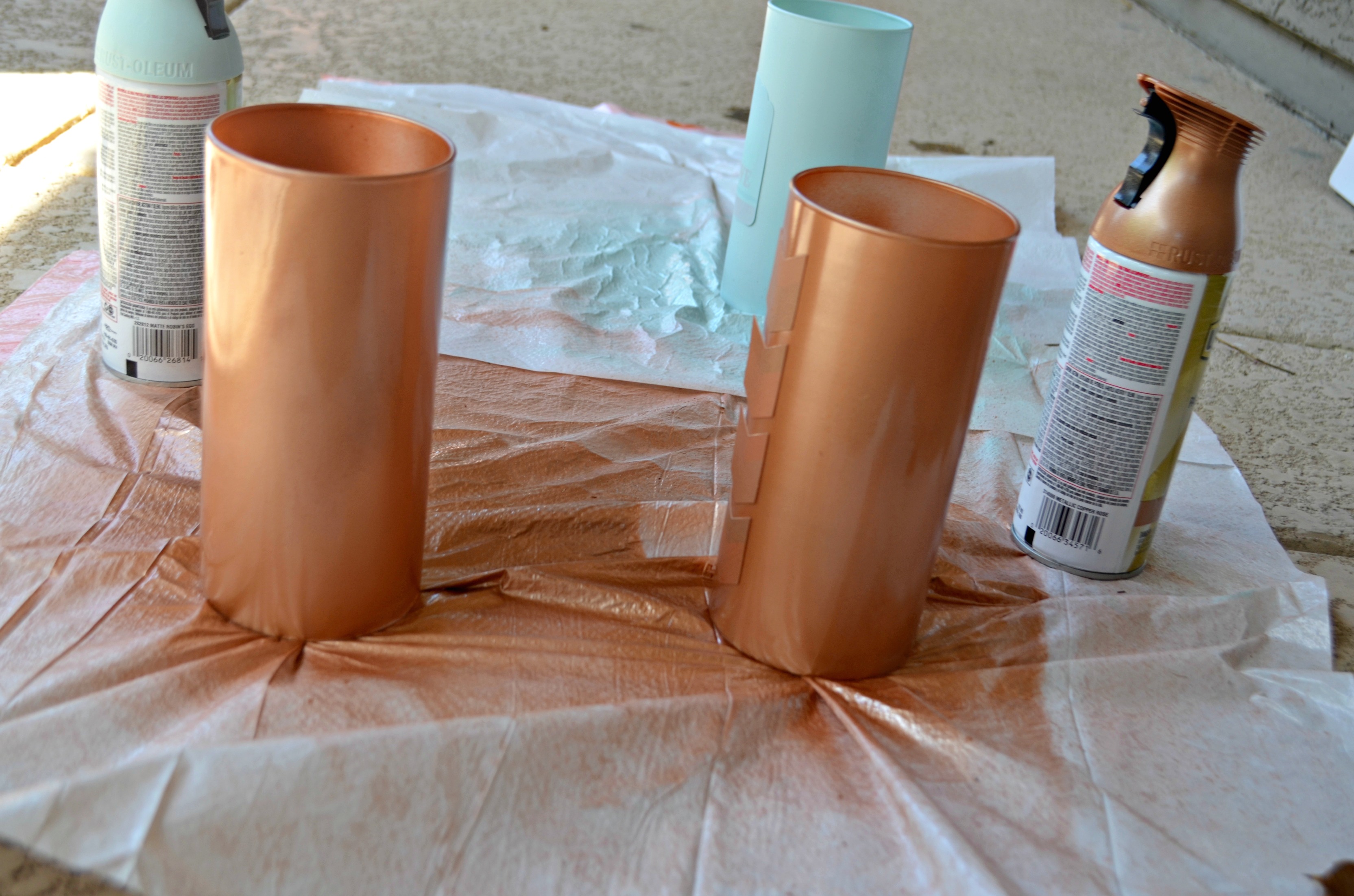 Two light coats of spray paint form the perfect finish.