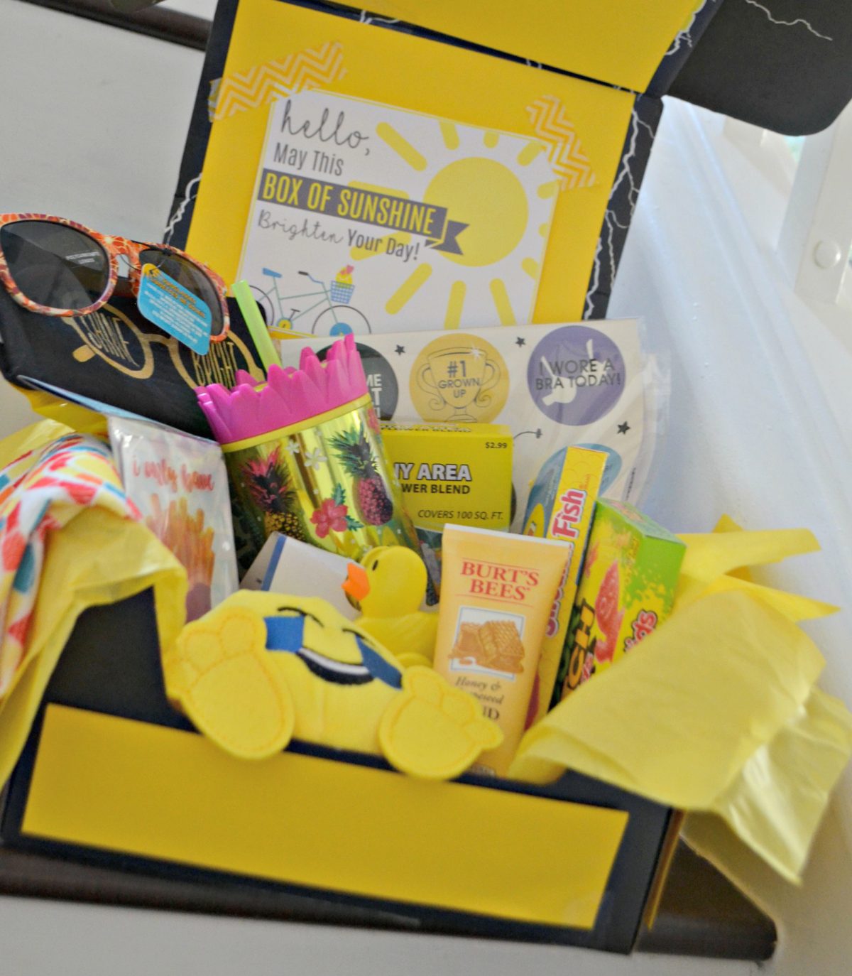 cute box of sunshine gift idea 