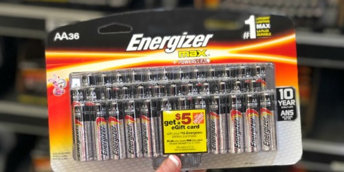 Energizer Max AA Batteries 36-Pack Only $15.98 + Possible FREE $5 Home Depot eGift Card