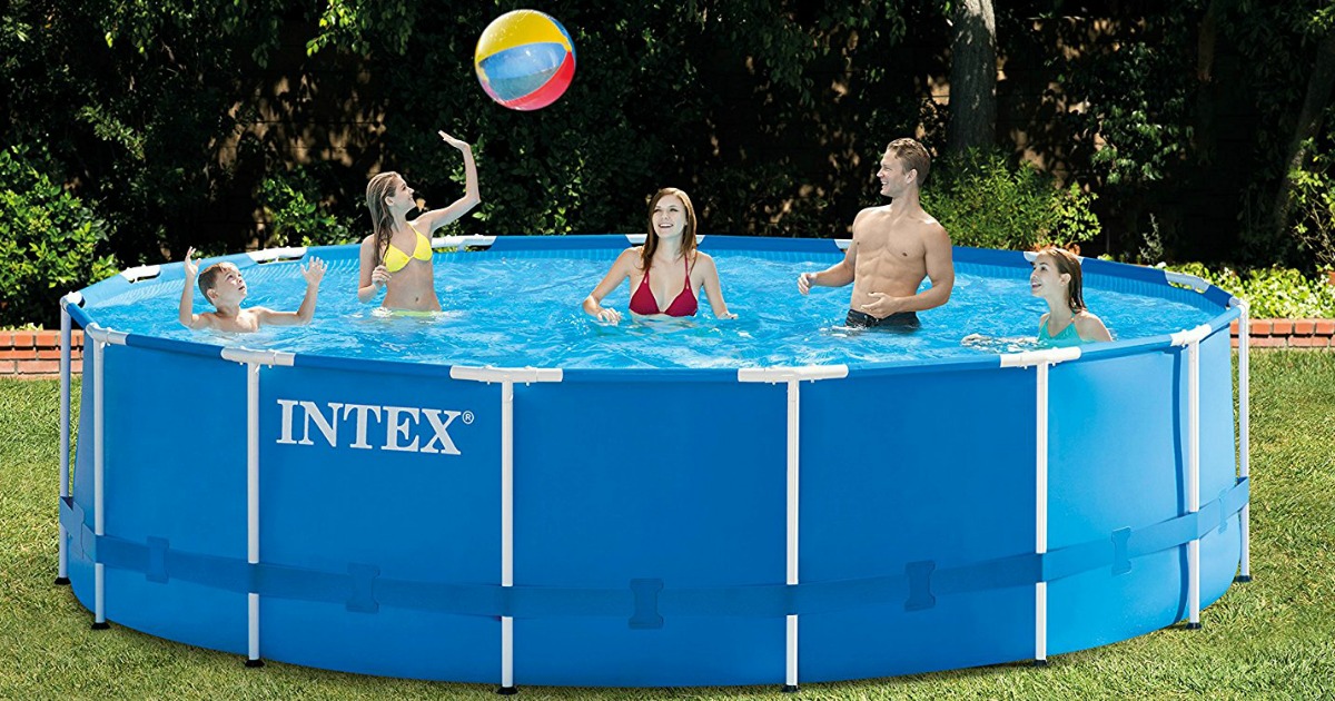 Intex 15 Foot X 48 Inch Metal Frame Pool Set Only 199 Shipped