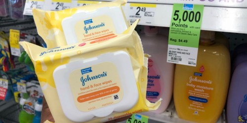Johnson’s Baby Hand & Face Wipes Just $1.49 Each After Walgreens Rewards + More