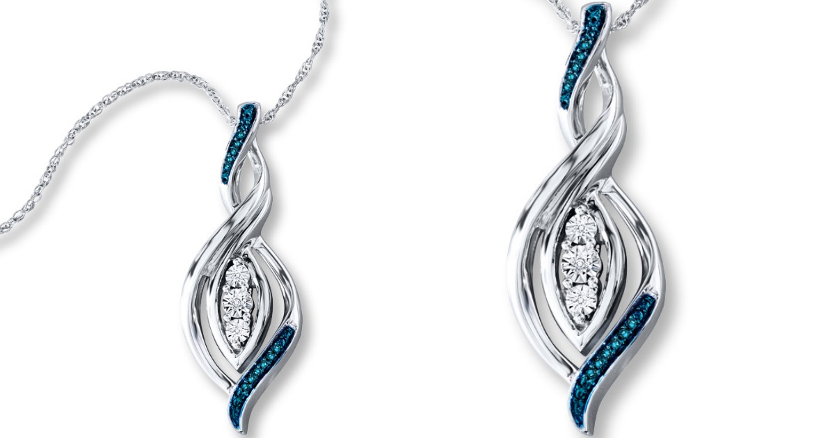 Kay Jewelers Diamond and Sterling Silver Necklace Just 29.99 Shipped