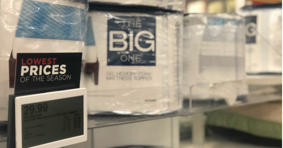 Kohl's The Big One Gel Memory Foam Mattress Topper Only 25.49 (Regularly 80+) ALL Sizes