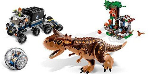 LEGO Jurassic World Carnotaurus Gyrosphere Escape Building Kit Just $63.99 Shipped