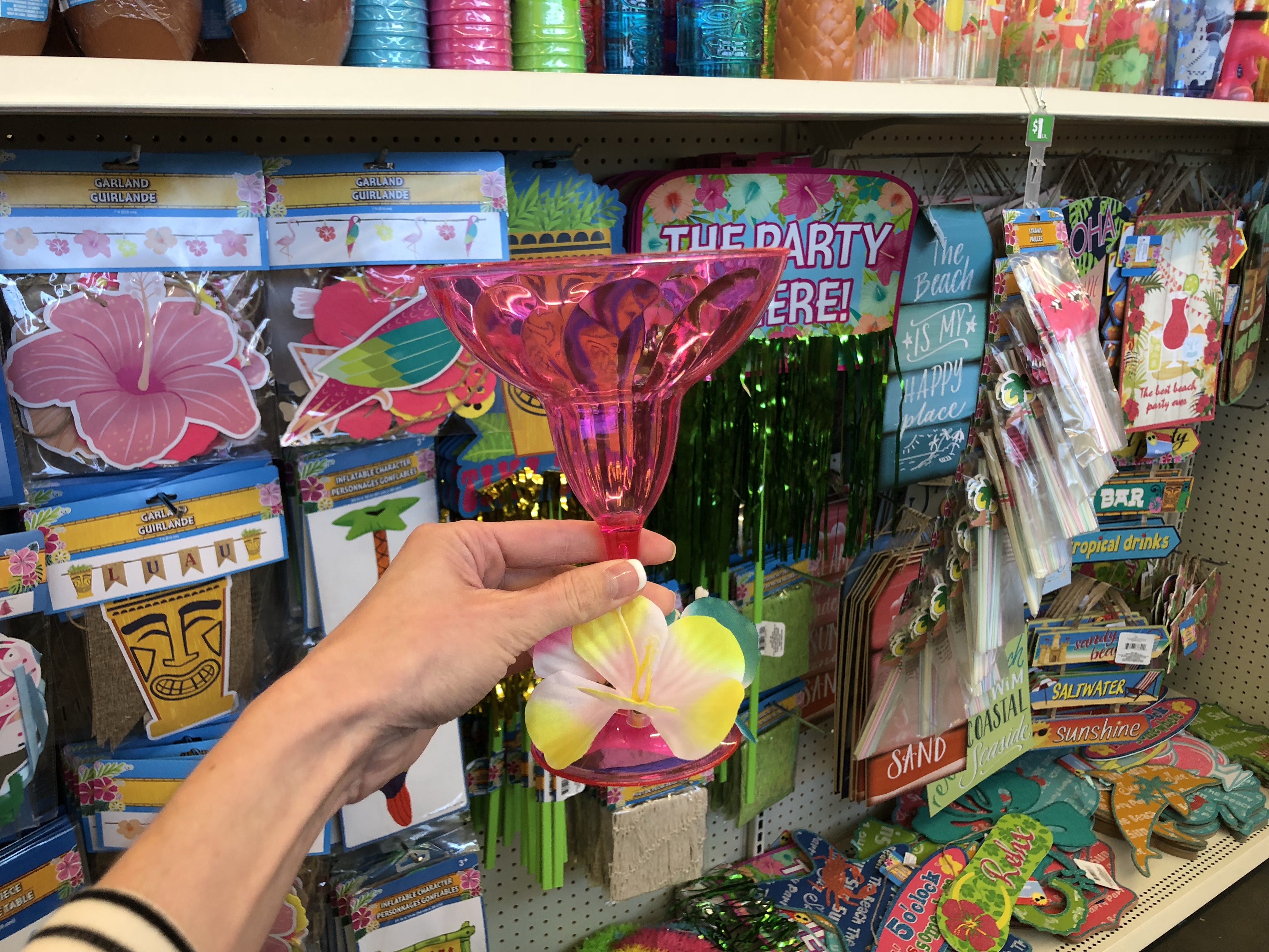 plastic margarita glasses dollar tree