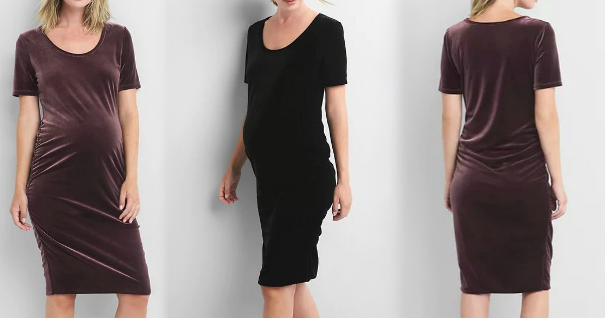 gap maternity velvet dress