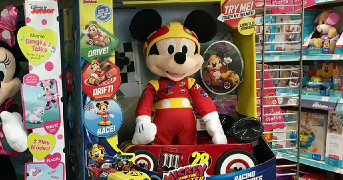 mickey and the roadster racers talking mickey mouse plush and car