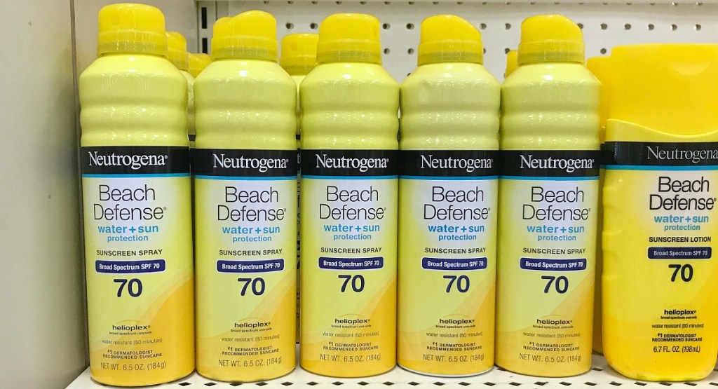 neutrogena beach defense sunscreen spray spf 70 hip2save