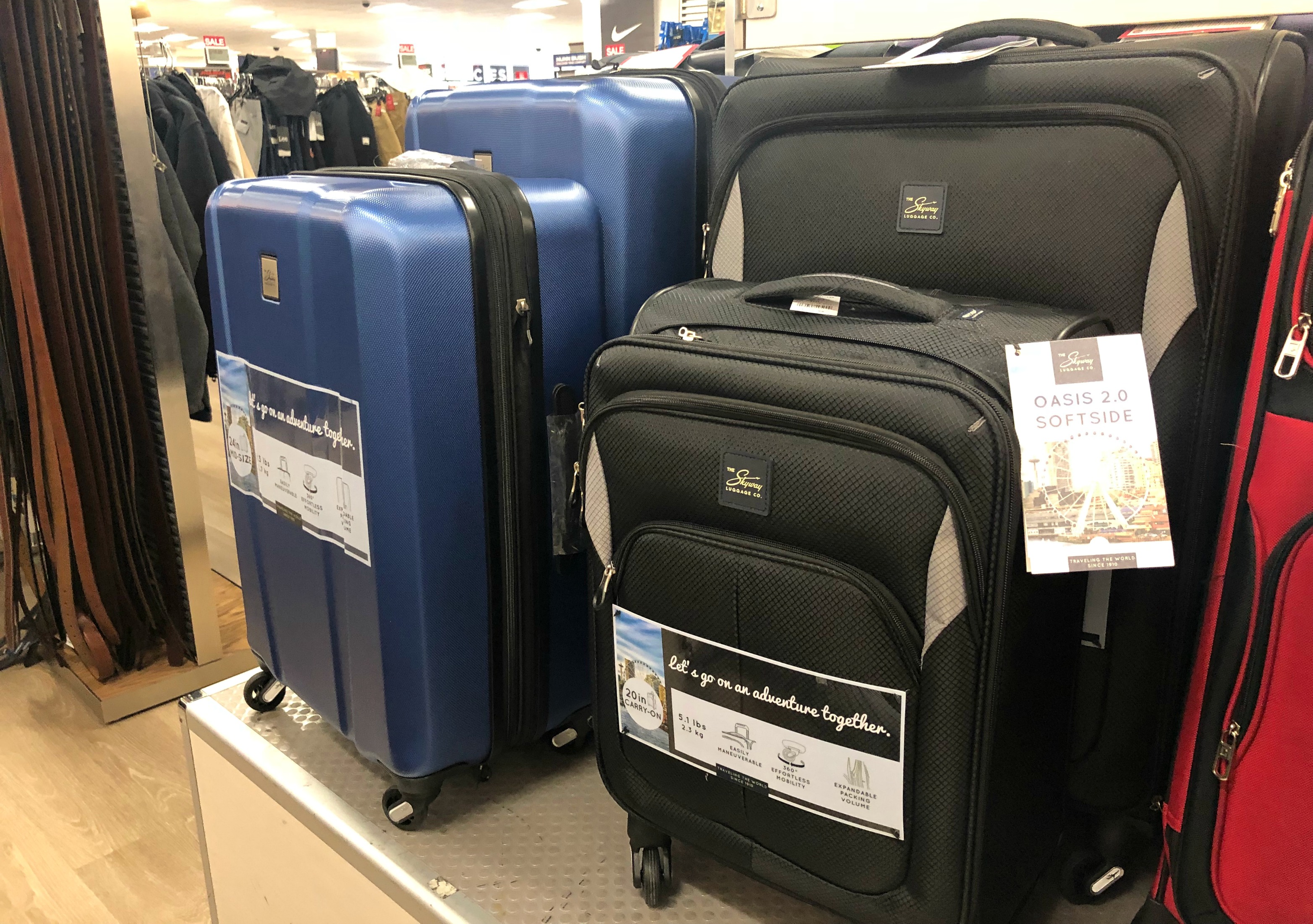 skyway oasis 3.0 softside spinner luggage