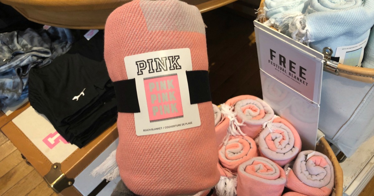 Victoria secret discount pink blanket 2018