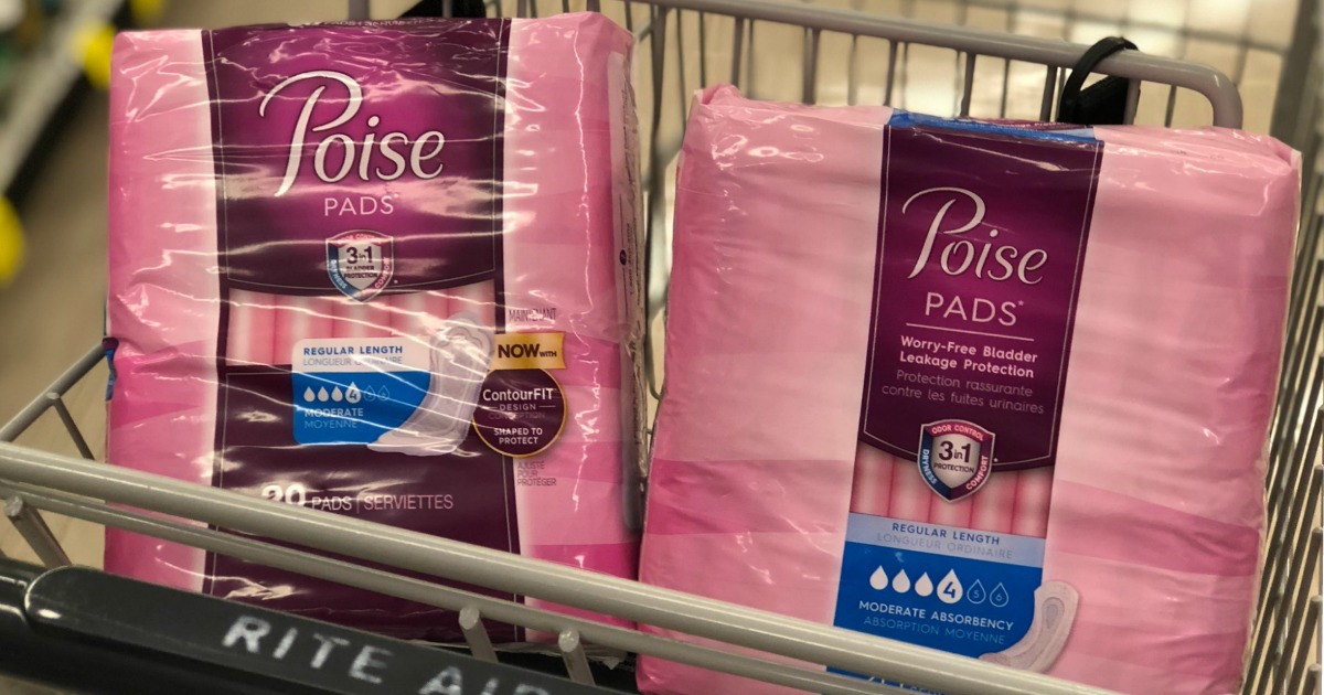 Save $5.00 on any ONE package of Poise® Pads (36 ct or larger) OR any