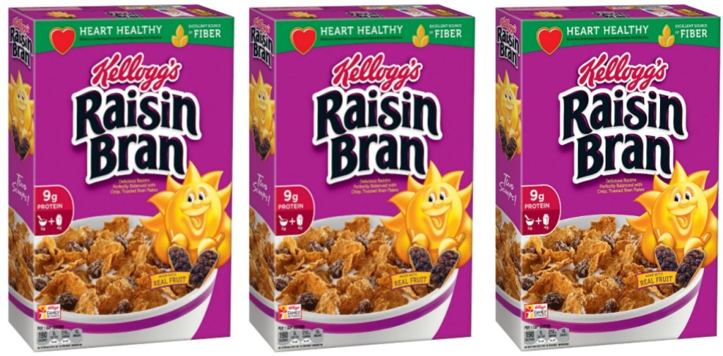 Amazon Kellogg’s Raisin Bran Cereal 3Pack Just 4.49 Shipped (1.50