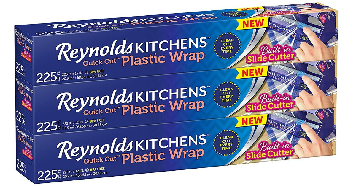 Amazon THREE Reynolds Plastic Wrap 225 Sq Ft Rolls Just 9 Feature   Reynolds Kitchens Plastic Wrap 225 Sq Ft Rolls 3 Pack 