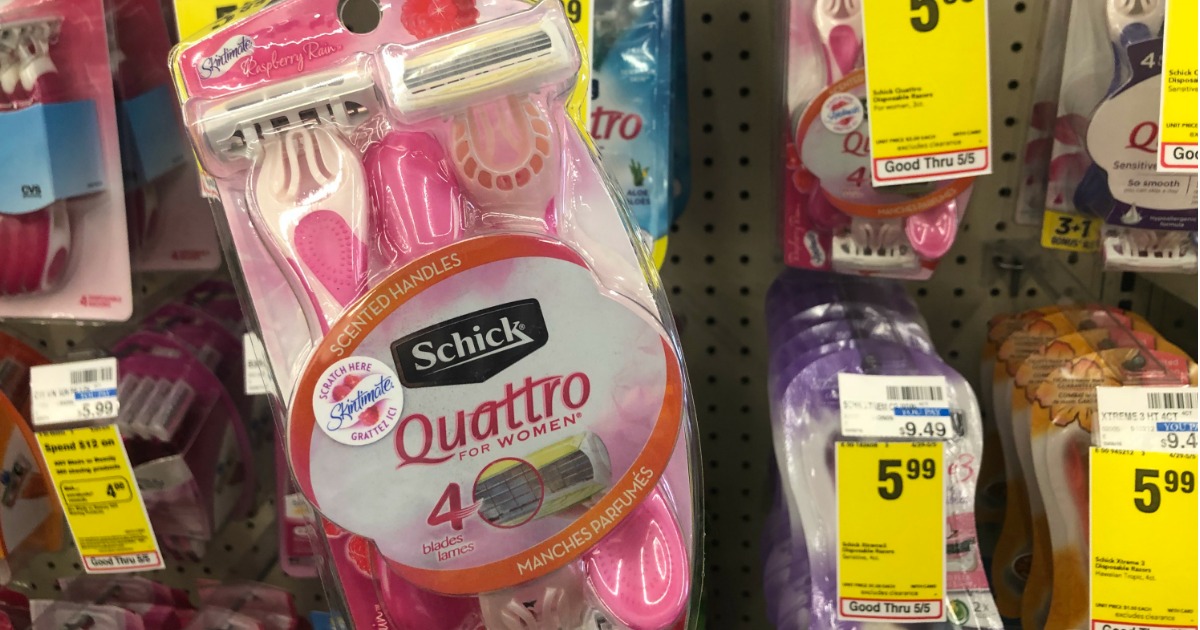 Schick Disposable Razors Only 1.99 at CVS, Rite Aid, or Walgreens