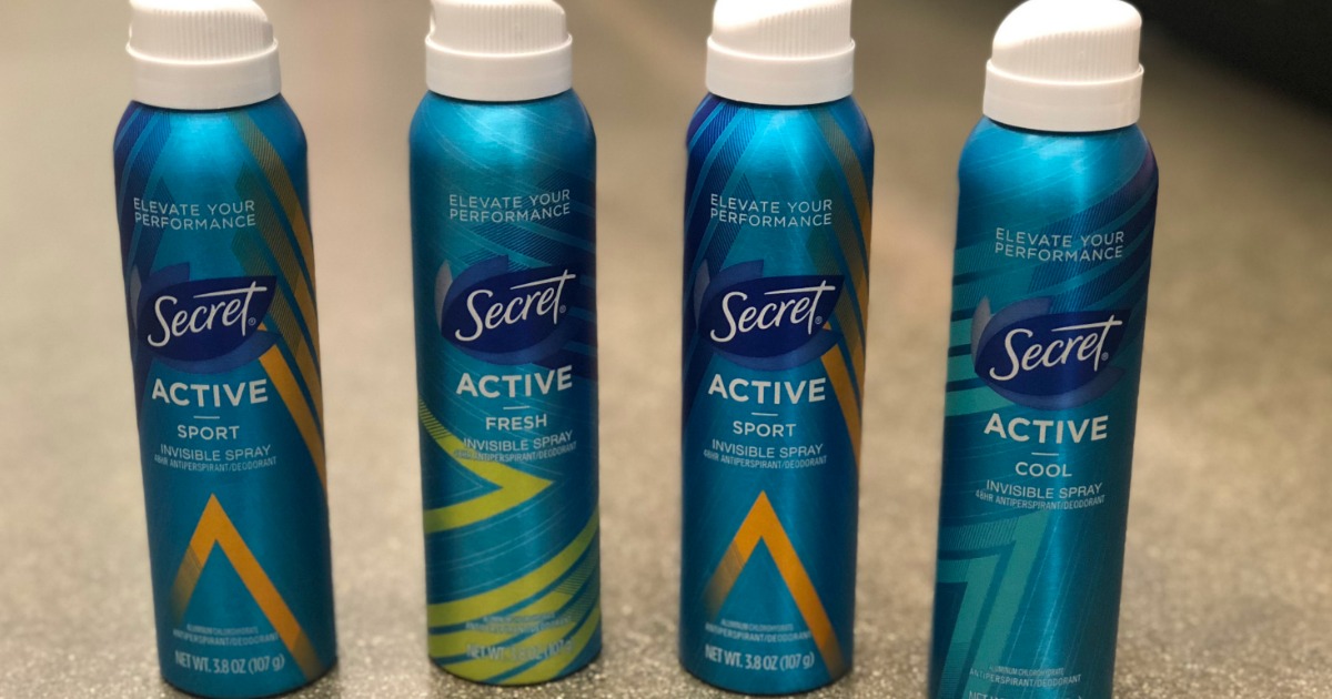 Secret Active Spray Deodorant Only 2.25 Each After Cash Back at Walgreens