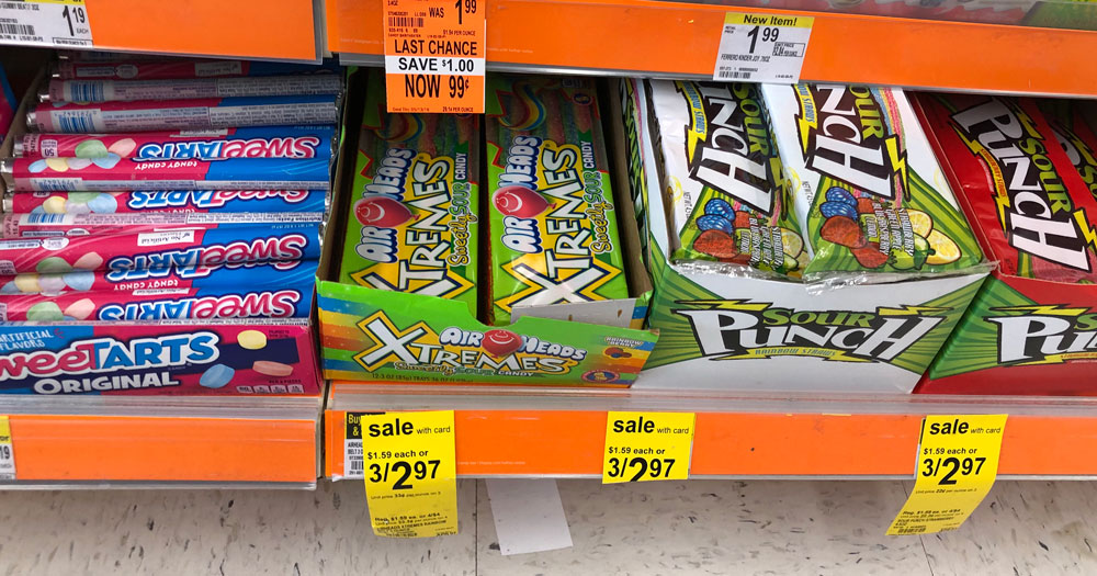 Sour Punch Candy As Low As 25¢ At Target & Walgreens After Cash Back