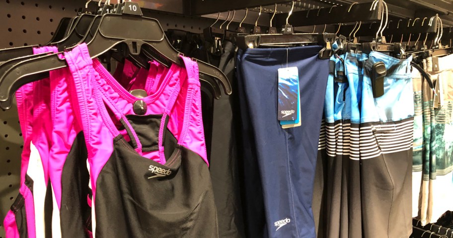 Speedo swimwear in a store
