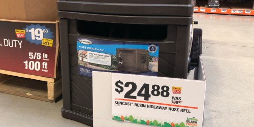 Suncast Resin Hideaway Hose Storage Container ONLY $24.88 at Home Depot (Regularly $40)