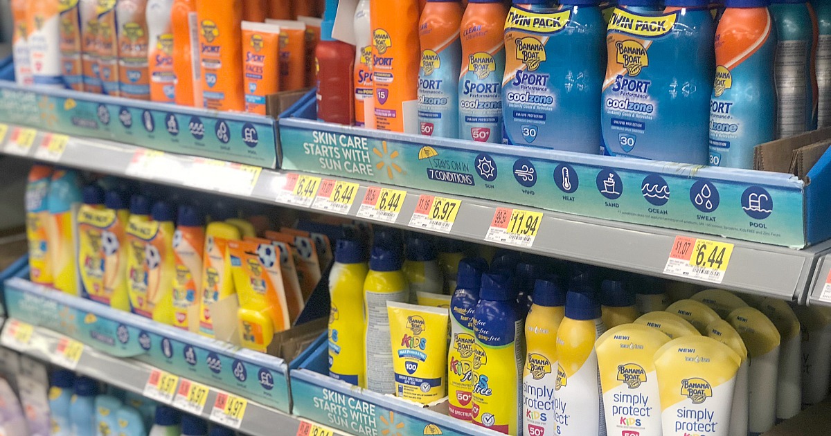 Among the 9 top rated sunscreens to buy under $9 is Walmart's banana boat brand hip2save
