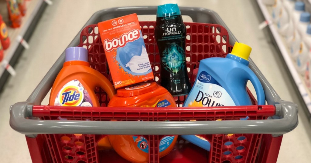laundry products in target cart
