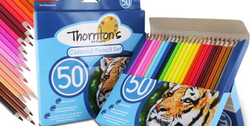 Thornton’s Art Supply Premier 50-Piece Colored Pencils ONLY $8.99 Shipped