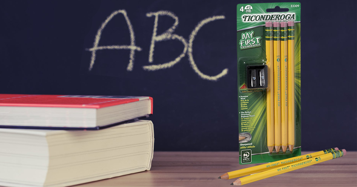 Dixon Ticonderoga My First Pencils 4Count Kit w/ Sharpener ONLY 1.42 Each (Awesome Reviews)